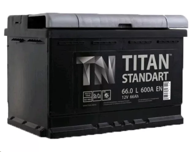 Автомобильный аккумулятор TITAN 66 А/Ч, обратная полярность
