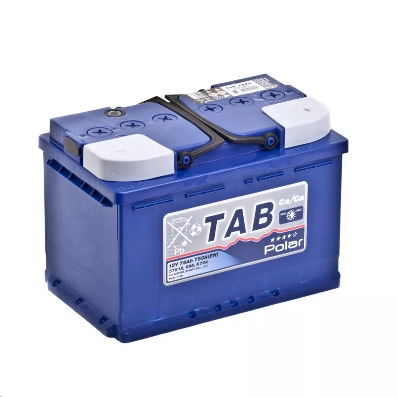 Автомобильный аккумулятор TAB 75 А/Ч, обратная полярность