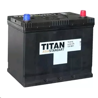 Автомобильный аккумулятор TITAN 72 А/Ч, прямая полярность
